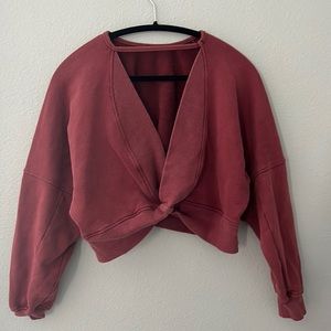 Lulus Open Back Cropped Sweatshirt